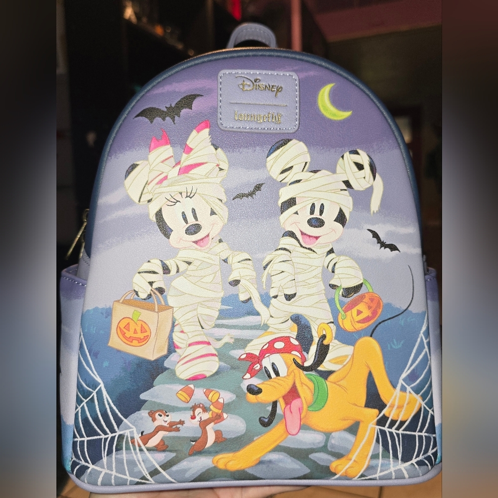 Brand New! Loungefly Disney Mickey Mouse And Friends Halloween Mini Backpack